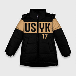 Куртка зимняя для девочки USYK, цвет: 3D-черный