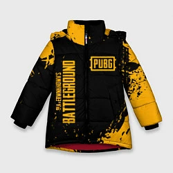 Куртка зимняя для девочки PUBG: Black Fashion, цвет: 3D-красный