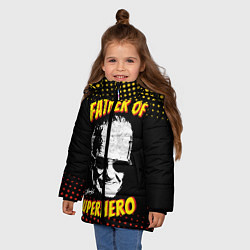 Куртка зимняя для девочки Stan Lee: Father of Superhero, цвет: 3D-светло-серый — фото 2