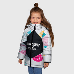 Куртка зимняя для девочки Twenty One Pilots: Geometry, цвет: 3D-черный — фото 2