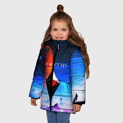 Куртка зимняя для девочки No Man's Sky: Galaxy, цвет: 3D-черный — фото 2