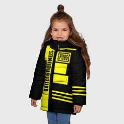 Куртка зимняя для девочки PUBG: Yellow Lifestyle, цвет: 3D-черный — фото 2