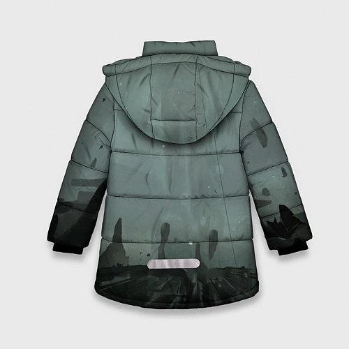 Зимняя куртка для девочки Death Stranding / 3D-Светло-серый – фото 2