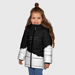 Куртка зимняя для девочки Death Stranding: Black & White, цвет: 3D-черный — фото 2