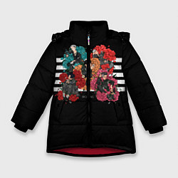 Куртка зимняя для девочки Big Bang Tropical, цвет: 3D-красный