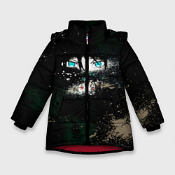 Куртка зимняя для девочки Бездомный Бог, цвет: 3D-красный