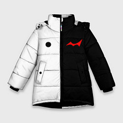 Куртка зимняя для девочки MONOKUMA Eyes, цвет: 3D-черный