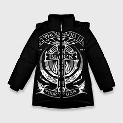 Куртка зимняя для девочки Black Sabbath: Tour USA, цвет: 3D-черный