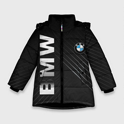 Куртка зимняя для девочки BMW: Steel Line, цвет: 3D-черный
