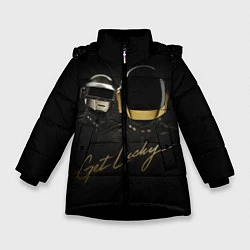 Куртка зимняя для девочки Daft Punk: Get Lucky, цвет: 3D-черный