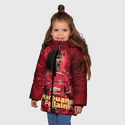 Куртка зимняя для девочки Marouane Fellaini, цвет: 3D-черный — фото 2