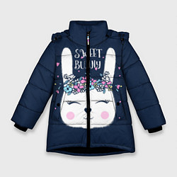 Куртка зимняя для девочки Sweet Bunny, цвет: 3D-черный