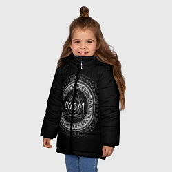 Куртка зимняя для девочки DOOM: Pentagram, цвет: 3D-черный — фото 2