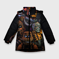 Куртка зимняя для девочки Five Nights at Freddy's, цвет: 3D-черный
