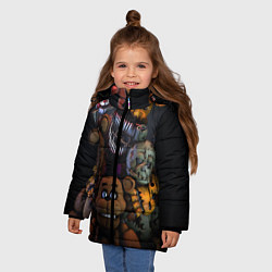 Куртка зимняя для девочки Five Nights at Freddy's, цвет: 3D-светло-серый — фото 2