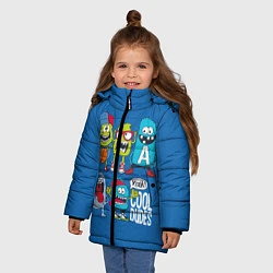 Куртка зимняя для девочки Cool Dudes, цвет: 3D-черный — фото 2