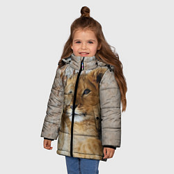 Куртка зимняя для девочки Львенок, цвет: 3D-черный — фото 2