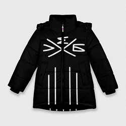 Куртка зимняя для девочки ХЛЕБ, цвет: 3D-черный