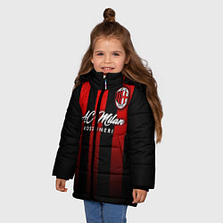Куртка зимняя для девочки AC Milan, цвет: 3D-черный — фото 2