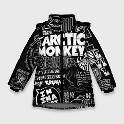 Куртка зимняя для девочки Arctic Monkeys: I'm in a Vest, цвет: 3D-светло-серый