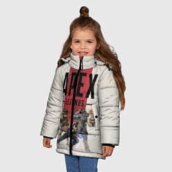 Куртка зимняя для девочки Apex Legends, цвет: 3D-красный — фото 2