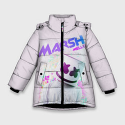 Куртка зимняя для девочки Marshmello: New DJ, цвет: 3D-черный