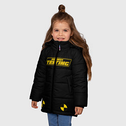 Куртка зимняя для девочки ASAP Rocky Testing, цвет: 3D-черный — фото 2