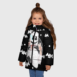 Куртка зимняя для девочки Marshmello: Black Gang, цвет: 3D-черный — фото 2