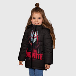 Куртка зимняя для девочки Fortnite, цвет: 3D-красный — фото 2