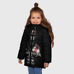 Куртка зимняя для девочки God of War, цвет: 3D-черный — фото 2