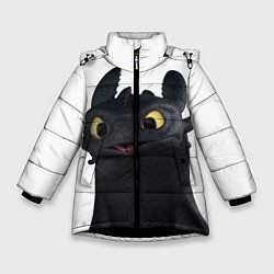 Куртка зимняя для девочки Черная фурия, цвет: 3D-черный