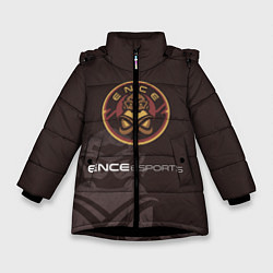 Куртка зимняя для девочки ENCE Esports, цвет: 3D-черный