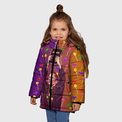 Куртка зимняя для девочки Gone Fludd art 4, цвет: 3D-черный — фото 2