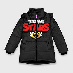 Куртка зимняя для девочки Brawl Stars: Black Team, цвет: 3D-черный