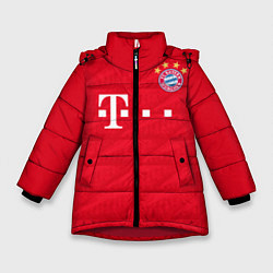 Куртка зимняя для девочки FC Bayern: Home 19-20, цвет: 3D-красный
