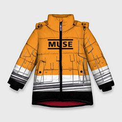 Куртка зимняя для девочки Muse: Orange Mood, цвет: 3D-красный