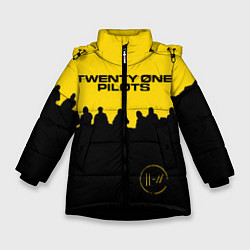 Куртка зимняя для девочки TOP: TRENCH, цвет: 3D-черный
