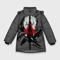 Куртка зимняя для девочки Стальной алхимик, цвет: 3D-светло-серый