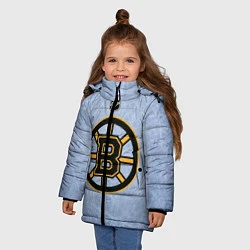 Куртка зимняя для девочки Boston Bruins: Hot Ice, цвет: 3D-черный — фото 2