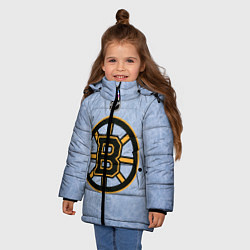 Куртка зимняя для девочки Boston Bruins: Hot Ice, цвет: 3D-светло-серый — фото 2