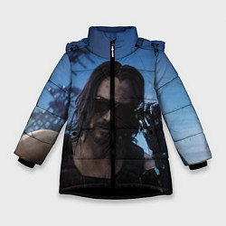 Куртка зимняя для девочки Киану Ривз, цвет: 3D-черный