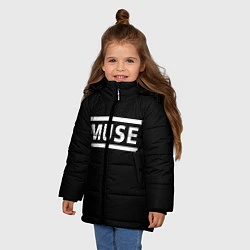 Куртка зимняя для девочки MUSE, цвет: 3D-черный — фото 2