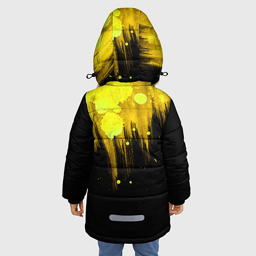 Зимняя куртка для девочки Cyberpunk 2077 / 3D-Светло-серый – фото 4