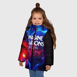 Куртка зимняя для девочки IMAGINE DRAGONS, цвет: 3D-черный — фото 2