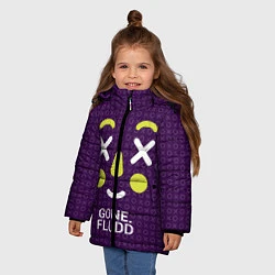 Куртка зимняя для девочки GONE Fludd, цвет: 3D-черный — фото 2