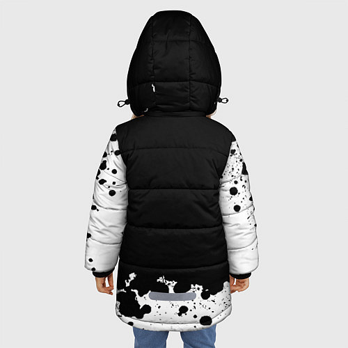 Зимняя куртка для девочки ЧЁРНЫЙ КЛЕВЕР / 3D-Светло-серый – фото 4