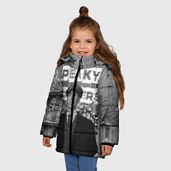 Куртка зимняя для девочки Peaky Blinders, цвет: 3D-светло-серый — фото 2