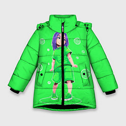Куртка зимняя для девочки Billie Eilish: Acid Girl, цвет: 3D-черный