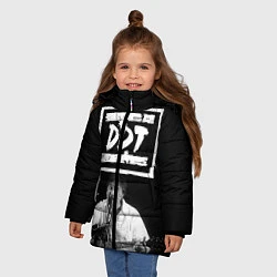 Куртка зимняя для девочки ДДТ, цвет: 3D-светло-серый — фото 2
