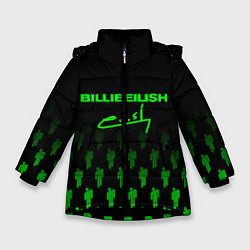 Куртка зимняя для девочки Billie Eilish: Green & Black Autograph, цвет: 3D-черный